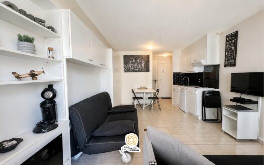 Studio te koop in De Panne | Instapklare studio met schuin zeezicht op toplocatie